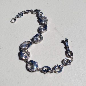 Silver Faux Diamond Bracelet